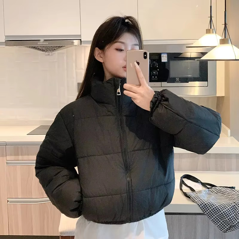 2024 Winter New Short Down Cotton Jackets Coat Women Parkas Casual Loose Drawstring Slim Puffer Jacket Outwear Preppy Clothes