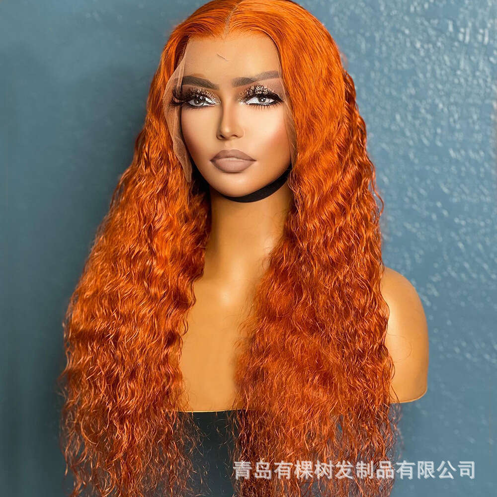 Lace Front Wig Cover T Shape Large With Long Curly Orange Hair Women S Synthetic Front Lace Wig Headband