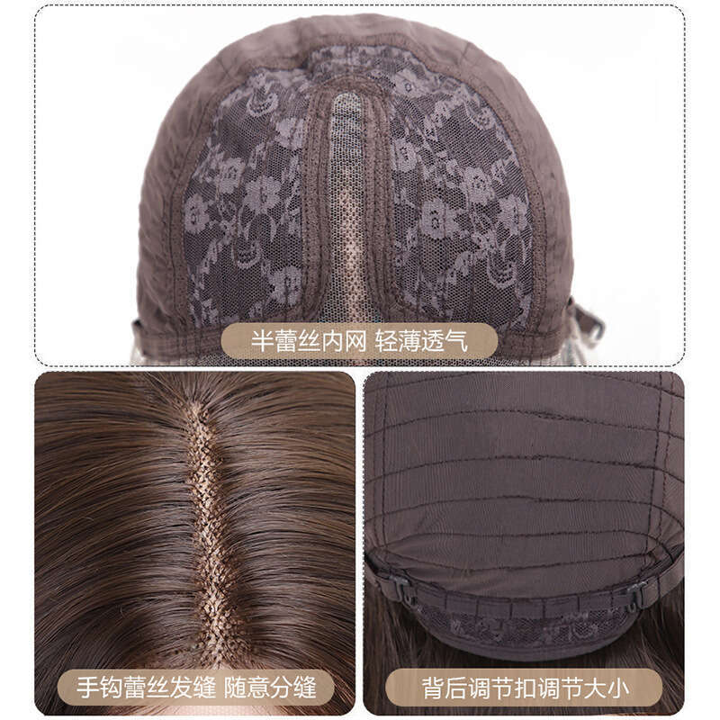 Lace Front Wig Cover T Shape Wig Lightweight Natural Full Head Cover With A Fluffy And Slightly Curly Wig Women S Long Hair Lace In Front