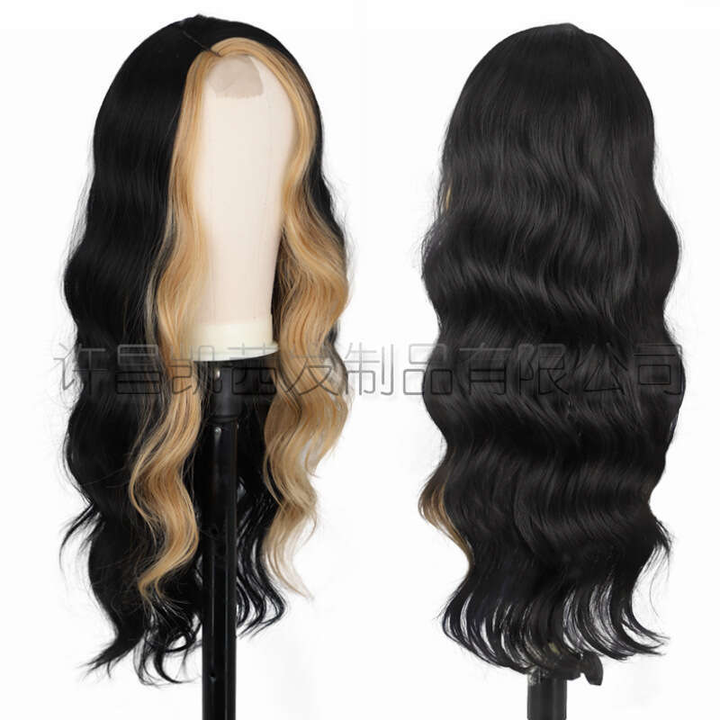 Lace Front Wig Cover T Shape Wigs With Long Curly Hair Women S Hair Front Lace High Temperature Silk Wigs Head Covers