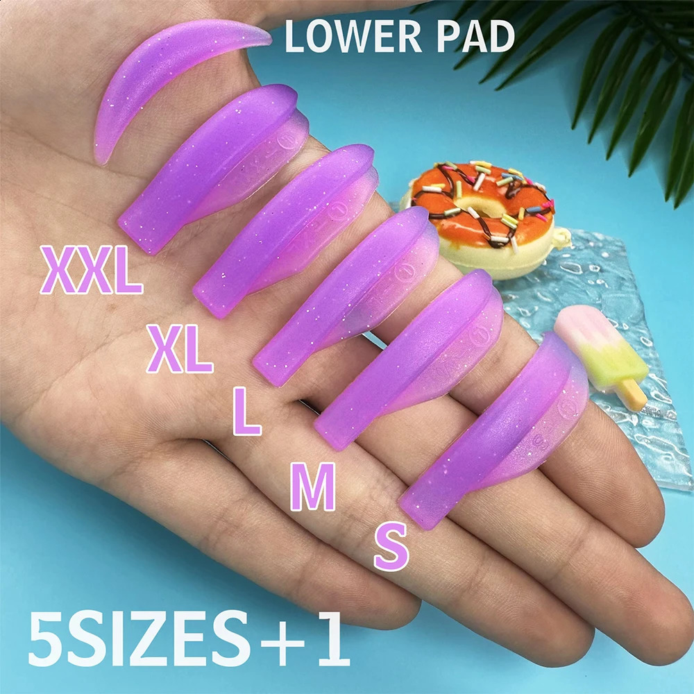 Libeauty 5 Pairs Silicone Lash Lift Shields Eyelash Perm Pads Lifting Rods 3D Curler Accessories Applicator Tools 250115