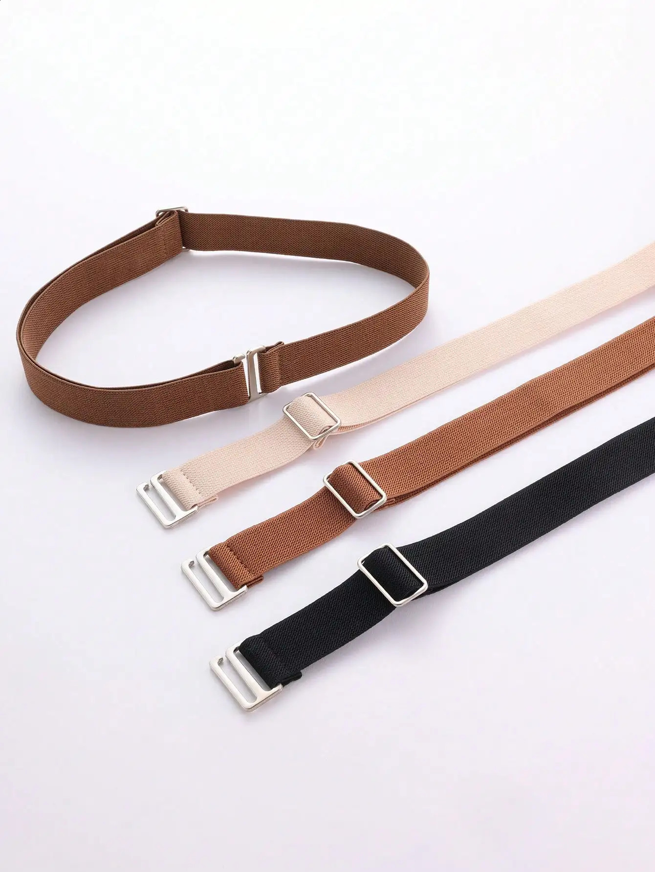 1pc Womens Elastic Comfortable Adjustable OneSize AntiSlip Pants Belt Fits Most 250114