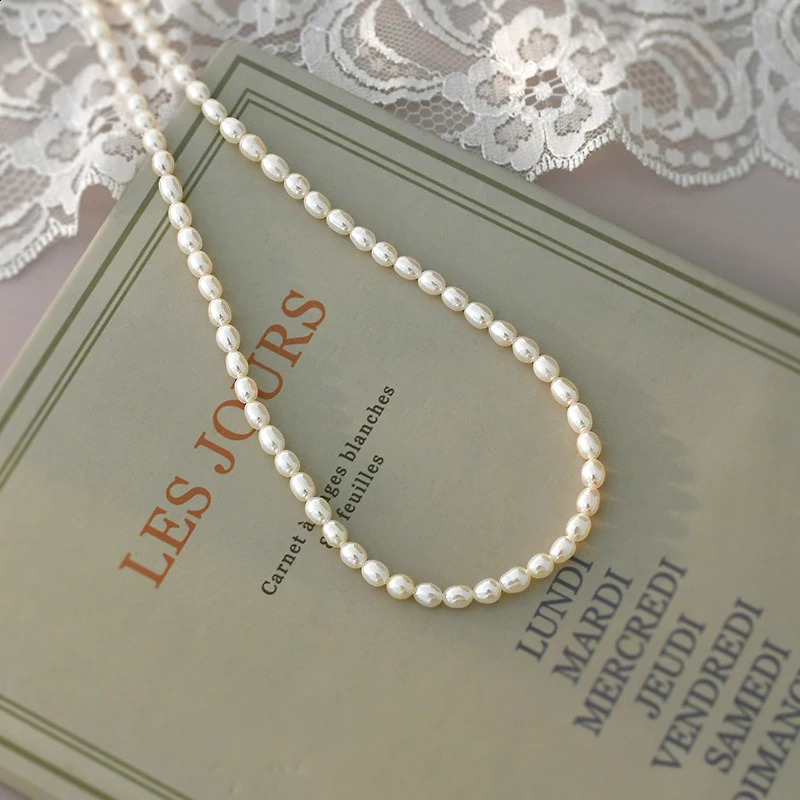 ASHIQI Fashion Natural Freshwater Pearl 925 Sterling Silver Necklace for Women Wedding Party Jewelry 250120