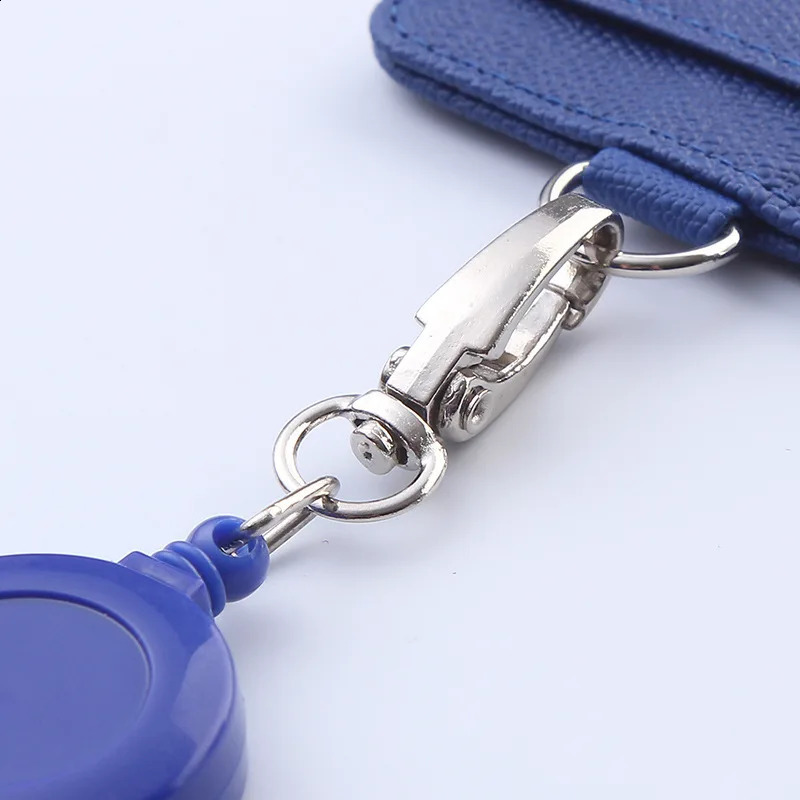Multifunctional Retractable Lanyard Card Holder PU Badges Set For ID Name Card Business Name Tag Student ID Card Neck Rope 250120