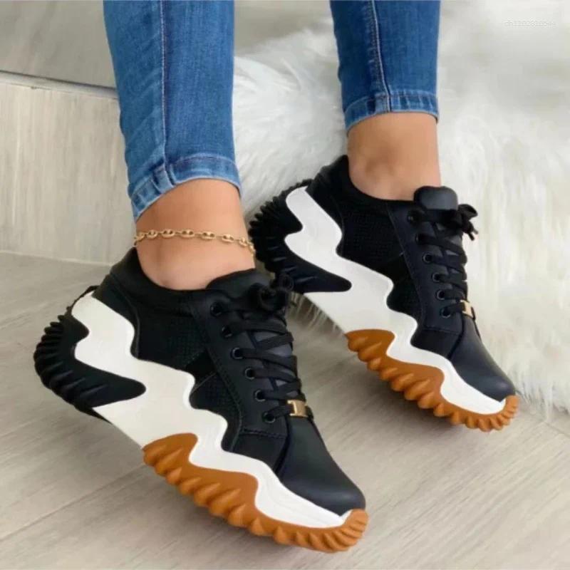 Women's Plus Size Breathable Platform Sneakers - hot Casual Lace-Up Running Shoes, Non-Slip Tenis for Sport