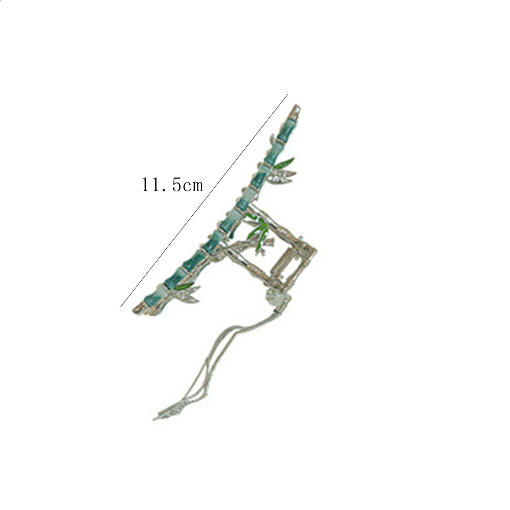 Vintage Alloy Long Tassel Hair Claw For Women Rhinestones Hair Clip Barrettes Hairpin Hair Accessories 250120