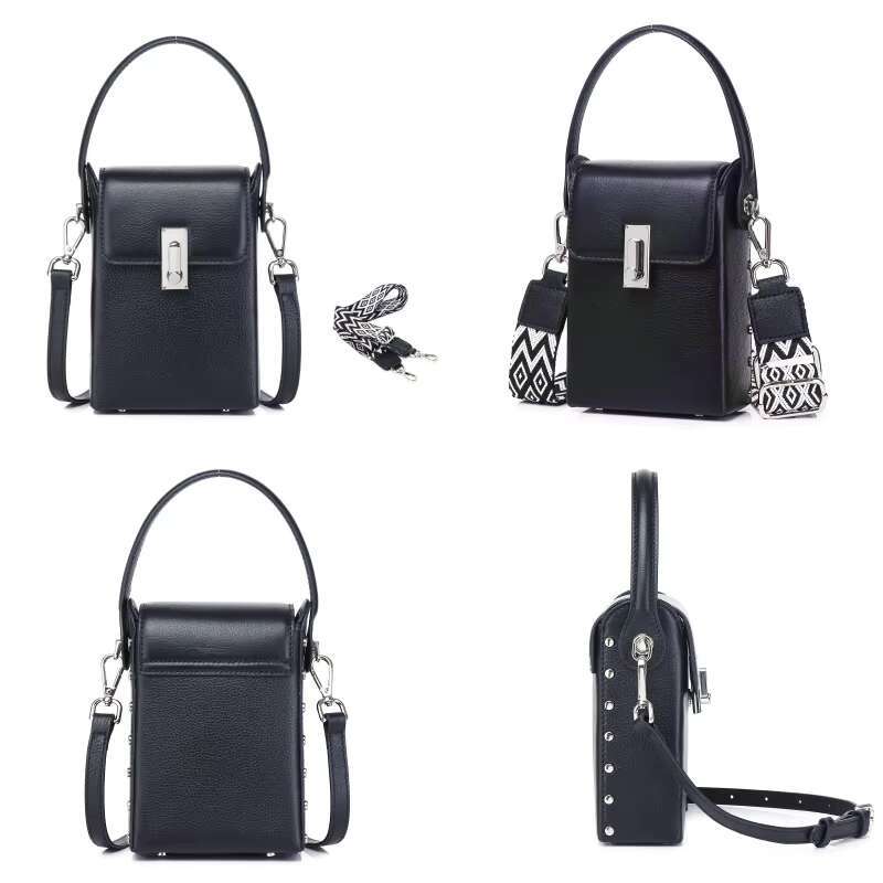 Genuine Leather Crossbody For Women, Stylish Mobile Phone Shoulder Bag Large Capacity Multi-Functional Purse