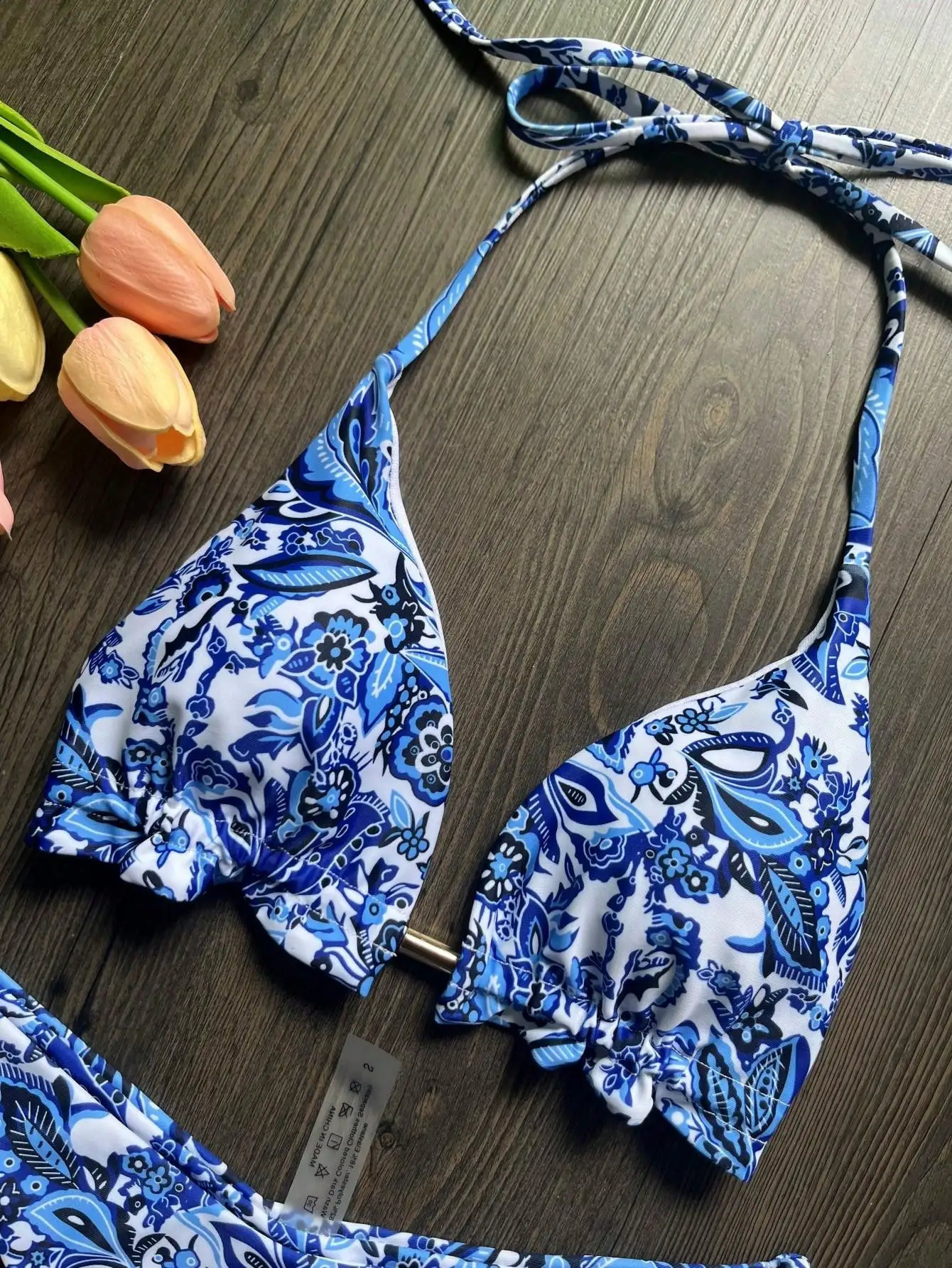 RUOTONSEPT Sexy Blue and white porcelain Print Bikini Set Womens Swimsuit Twopiece Swimwear Bathing Suit Brazilian Biquinis 250122