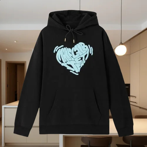 Couple sweater fashionable European and American street hiphop top trendy loose printed hoodie comfortable 250121