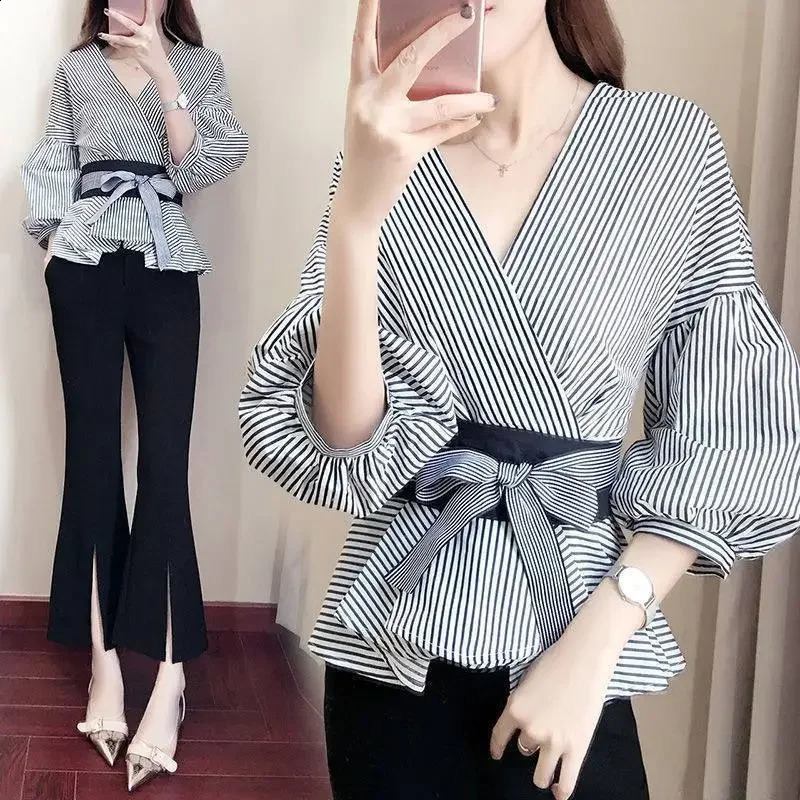 Spring Summer Womens Clothing Korean Style Elegant Tweed Fashion 2Piece Set Wide Leg BellBottom Pants Suit 250122