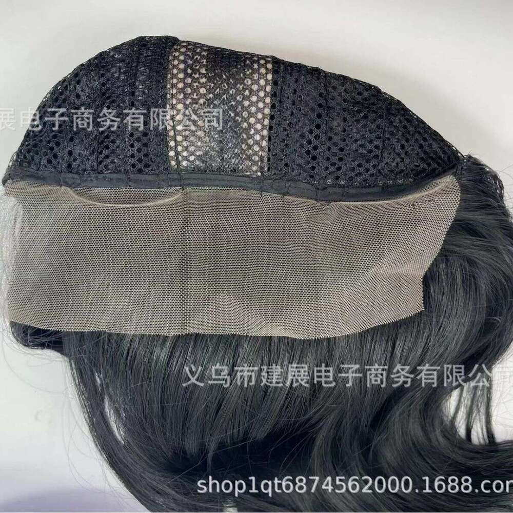 Lace Front Wig Cover T Shape New Lace Wig For Women Mid Length Hair With Large Waves And Curly Hair Synthetic Headband