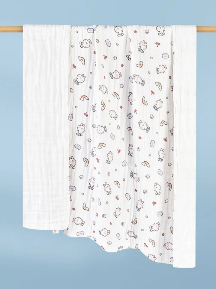 born Baby Bath Towel Strong Water Absorption Cute PatternSwaddle Toddler Bathrobe 100% Cotton Warm Infant Sleeping Wrap 250114