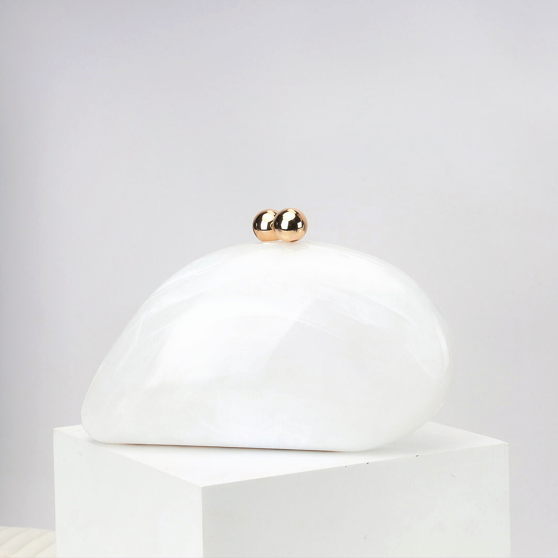 Fashionable French Marble Pattern Lock Box Acrylic Shell Bag, Banquet Goose Egg Box, Hand-Held Crossbody Bag