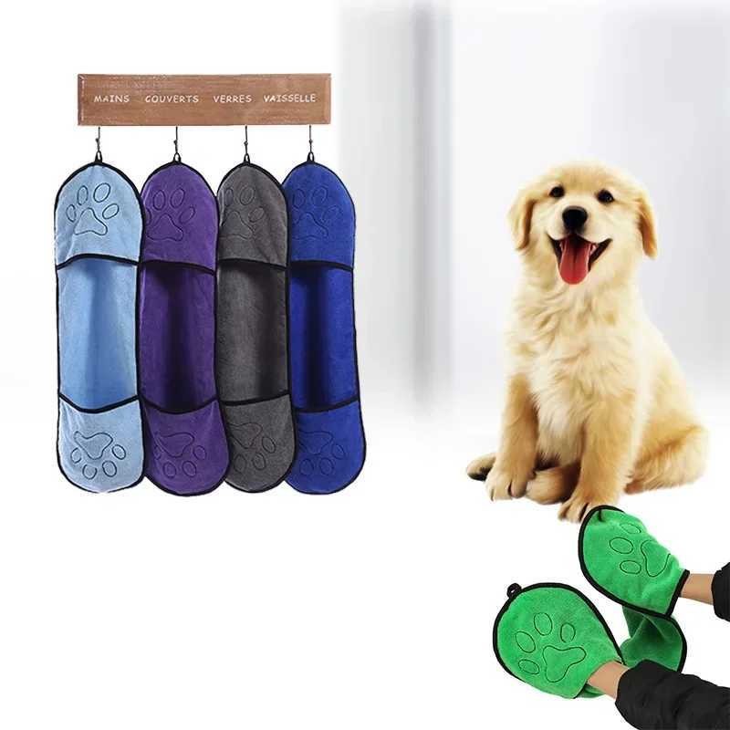 Pet Quick Drying Dog Towel Bathrobe Soft Fiber Absorbent Easy To Clean Towel Pet Accessories M250118