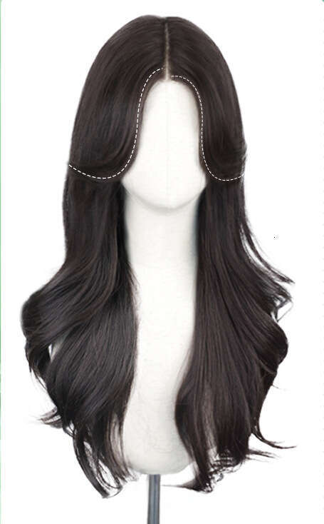Lace Front Wig Cover T Shape Wig Long Head Cover Women S Micro Curly Full Top Simulated Human Hair Natural Lace Eight Character Summer Wig Cover
