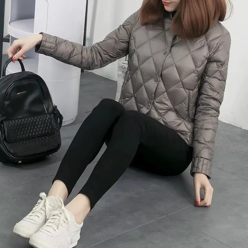 Light Women's Down Cotton Coat 2024 Winter New Parkas Short Female Korean Loose Thin Jacket Ing Padded Overcoat Tops