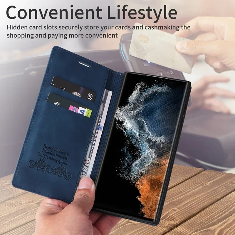 Wallet Magnetic Flip Leather Case For Galaxy A02s A03 A04s A10 A11 A12 A20 A21s A22 A23 A31 A32 A33 5G A50s A51 A52 A71 250207
