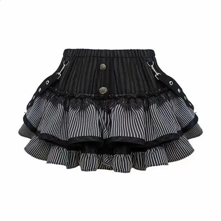 Womens Sweet Lolita Strap Ruffled Cardigan Sexy Slim OffShoulder Vest Autumn and Winter Pleated Skirt Threepiece Set Y2k 250122