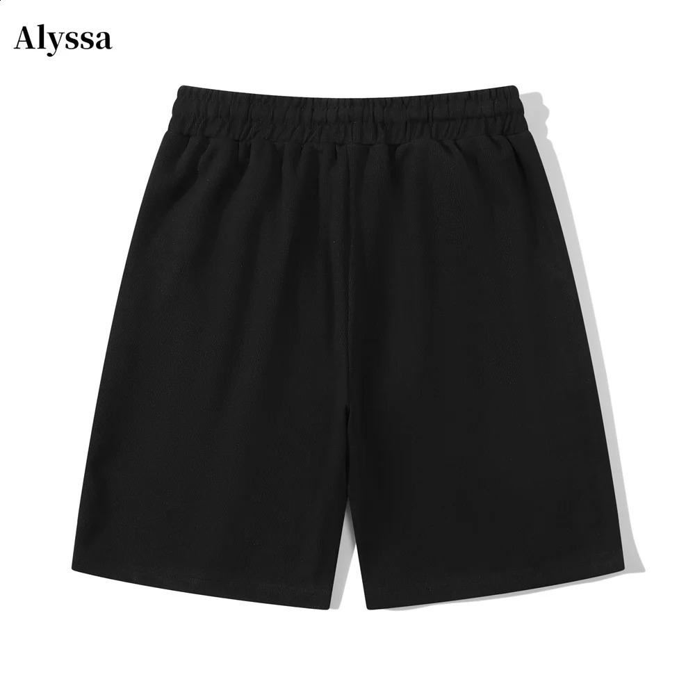 Mens Shorts Sweat for Men Casual Clothing Jogging Sport Short Pants Black Color Drawstring Loose Gym Sports Training 250122