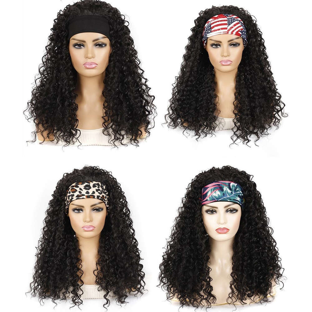Lace Front Wig Cover T Shape Hairbands Wigs For Export Long Hair Deep Curled Wig Headbands And Synthetic Fiber Headbands