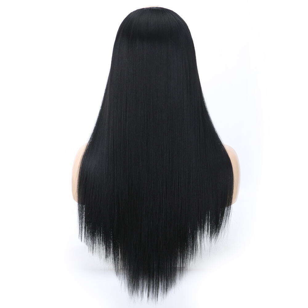 Lace Front Wig Cover T Shape Matte Long U Shaped Scarless Half Wig Straight Hair Head Cover