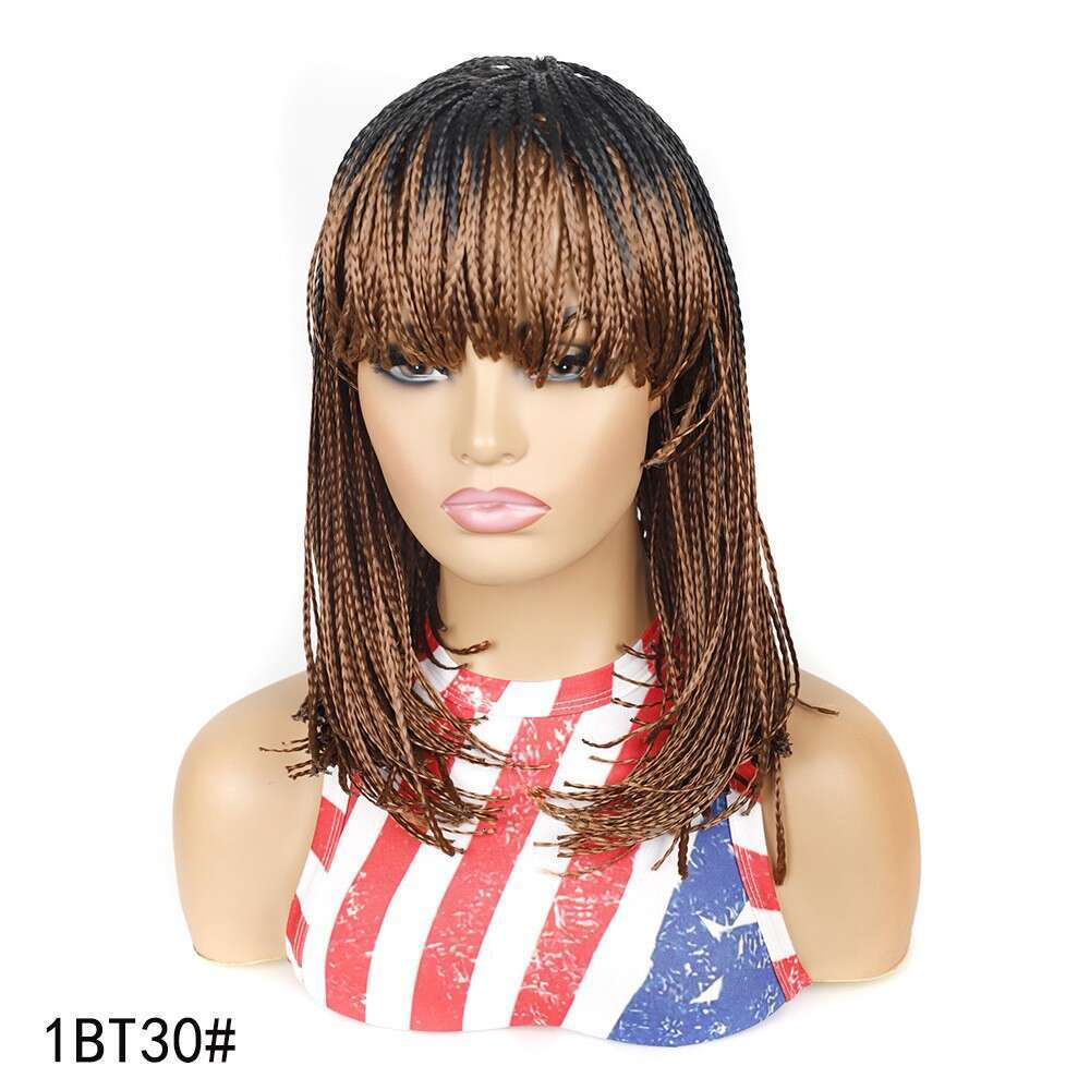 Lace Front Wig Cover T Shape Braid Women S Hair Wave Head Wig Synthetic Fiber Small Braid Short Hair Headband