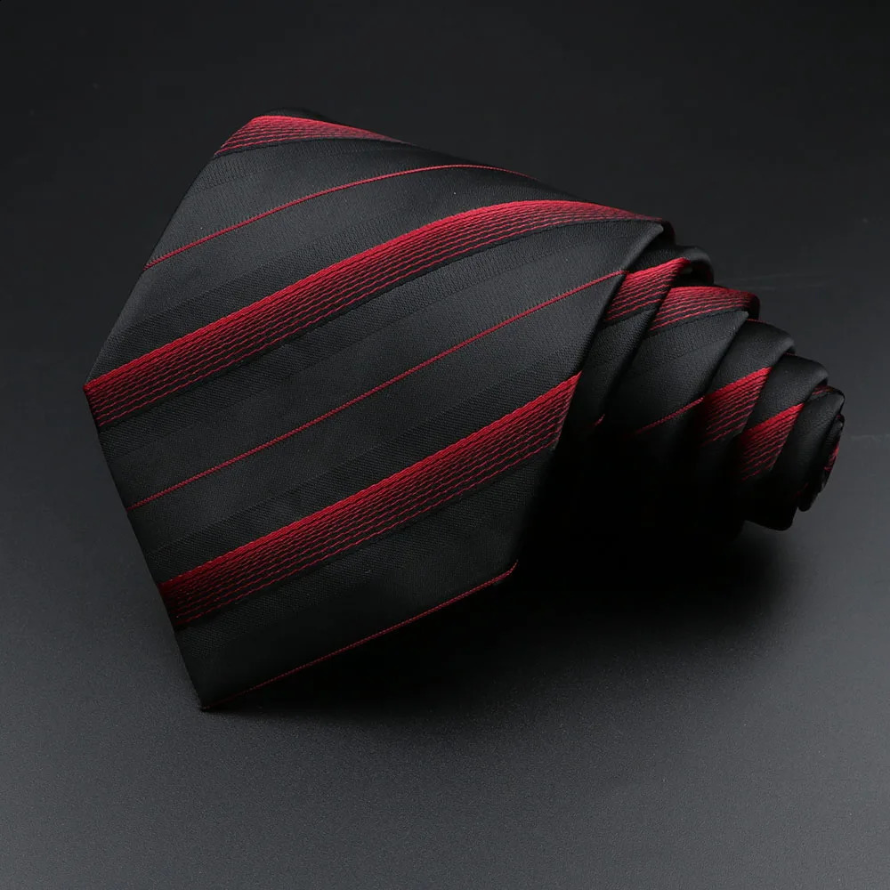 Mens Jacquard Striped Plaid Tie Classic Polyester N Skinny Necktie Accessories Daily Wear Cravat Wedding Party Gift 250114