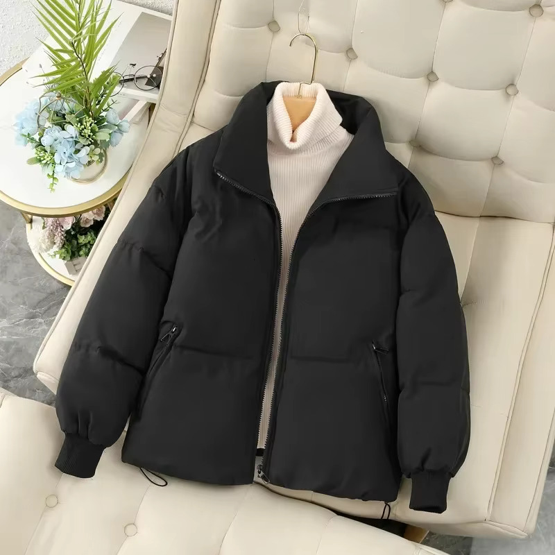 Parkas Women Coat Autumn Winter Keep Warm Puffer Jacket Stand Collar Haruku Outwear Loose Padded Vest Korean Fall 2024