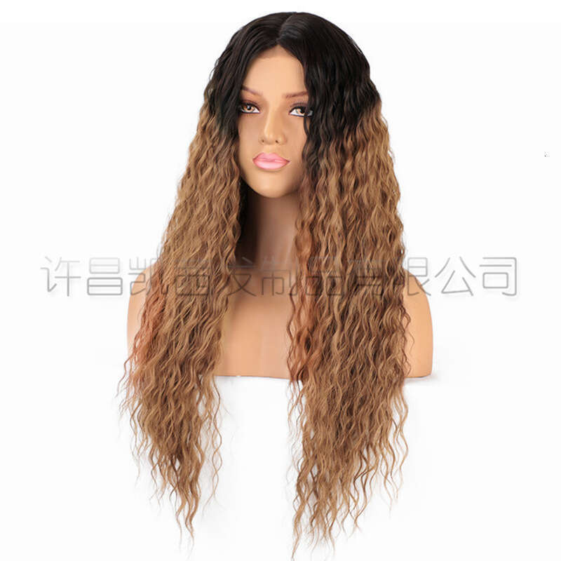 Lace Front Wig Cover T Shape Small Wig For Ladies Lace Front Split Long Roll Wig Headband