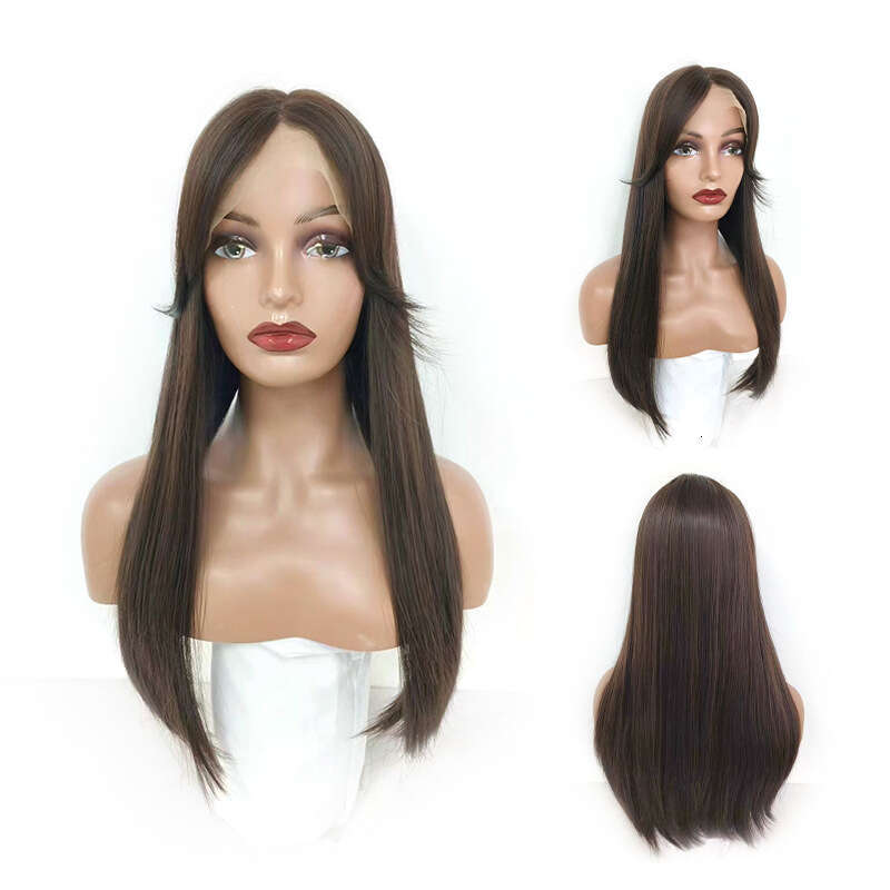 Lace Front Wig Cover T Shape Synthetic Female Long Curly Hair Front Lace Wig Headband Wigs