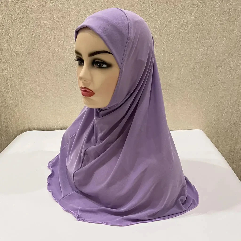 Muslim Hijabs for Kids Girl 7 to 12 years old Islamic Scarf Shawls Soft Stretch Material Malaysia Girl Children Hijabs Wholesale 250121