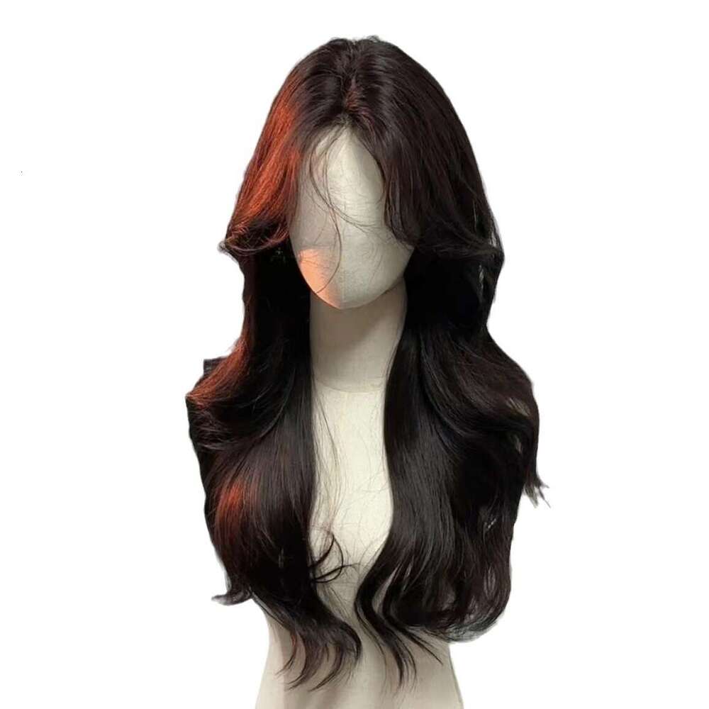 Lace Front Wig Cover T Shape New Product Small Lace Wig Women S Full Head Cover Mid Split Fluffy Figure Eight Bangs Long Curly Hair Straight Hair Wig