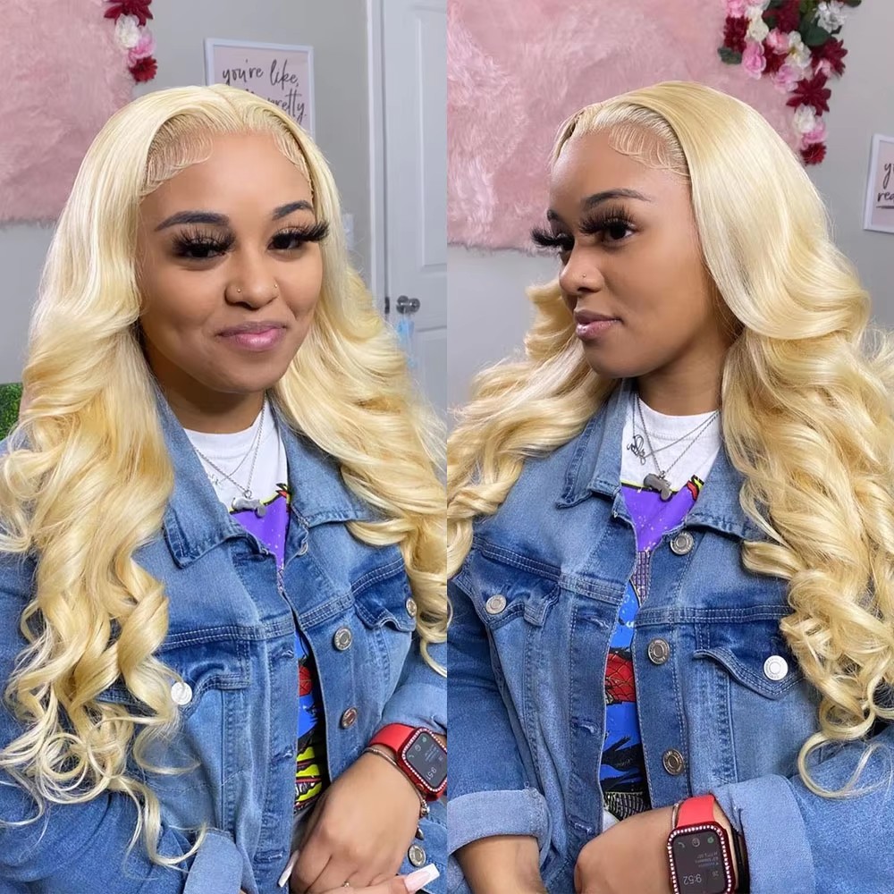 Blonde Body Wave Lace Front Wig HD Transparent Lace 13x4 raw Human Hair Wig 613 Pre Plucked Full Frontal Wigs For Black Women