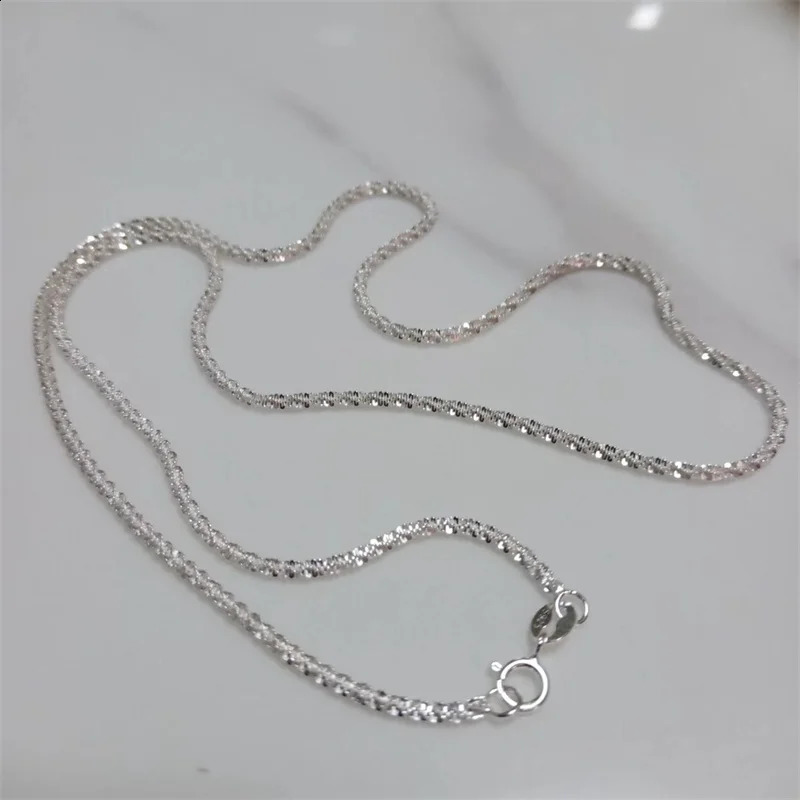 SOMILIA Fashion 18K Yellow Gold Necklace S925 Sterling Silver Sparkling Clavicle Sweater Chain High Jewelry For Woman 250120