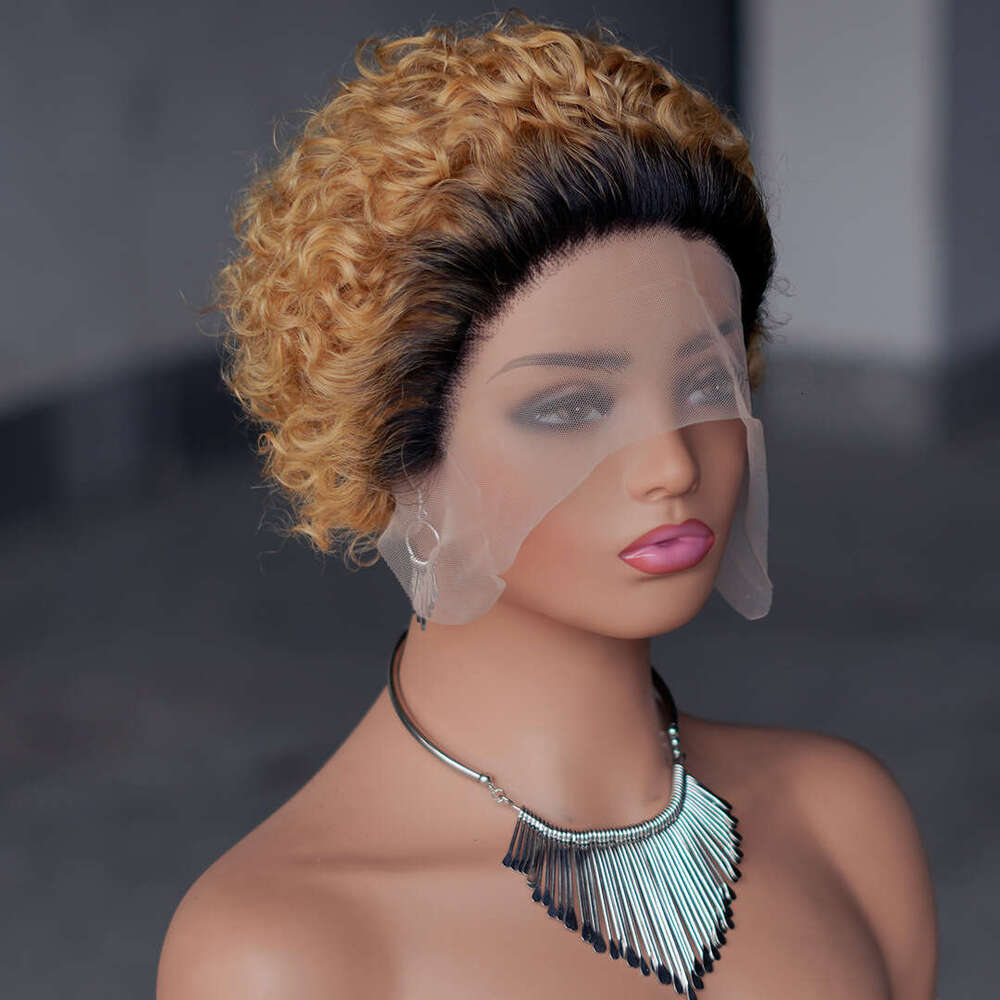 Lace Front Wig Cover T Shape Chanxiu Real Person Wig Short Small Hair Set Front Lace Elf E Curly Wigs