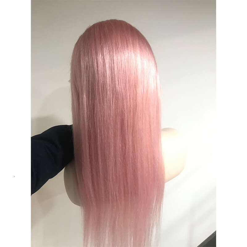 Lace Front Wig Cover T Shape Lace Headset LACE WIG X Straight Rose Gold Sakura Pollen Real Long Hair