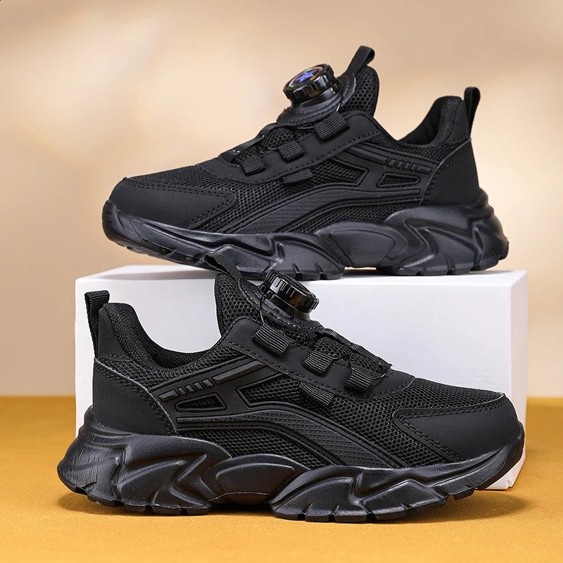 Children Sports Shoes Boy Sneaker Black Mesh Summer Breathable Kids Casual Running Tennis 250117