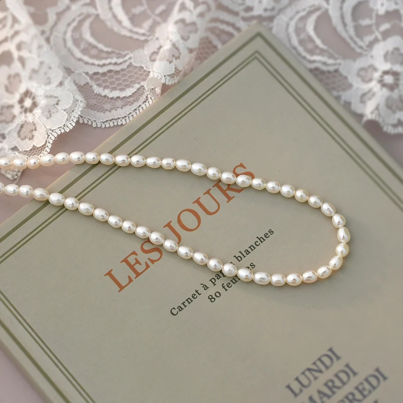 ASHIQI Fashion Natural Freshwater Pearl 925 Sterling Silver Necklace for Women Wedding Party Jewelry 250120