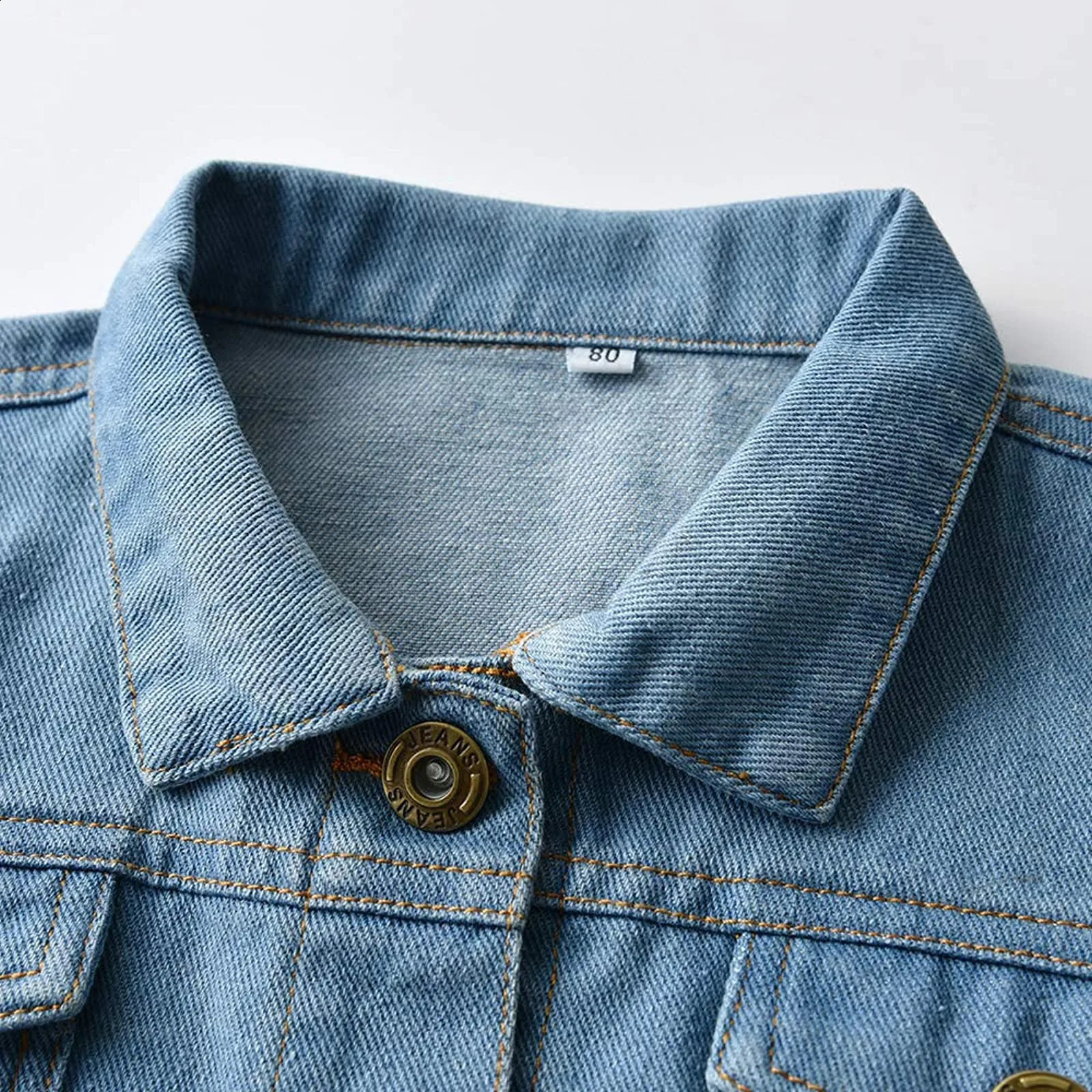 Button Jeans Toddler Coat Pocket Kids Denim Jacket Down Top Girls Jackets 16 Snowboarding Jacket Kids Jackets Toddler Girls 250121