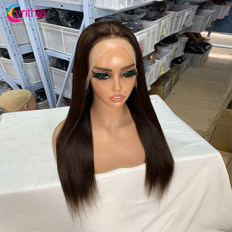 Lace Front Wig Cover T Shape Front Lace Straigt Human Shun Hair Wig Headband