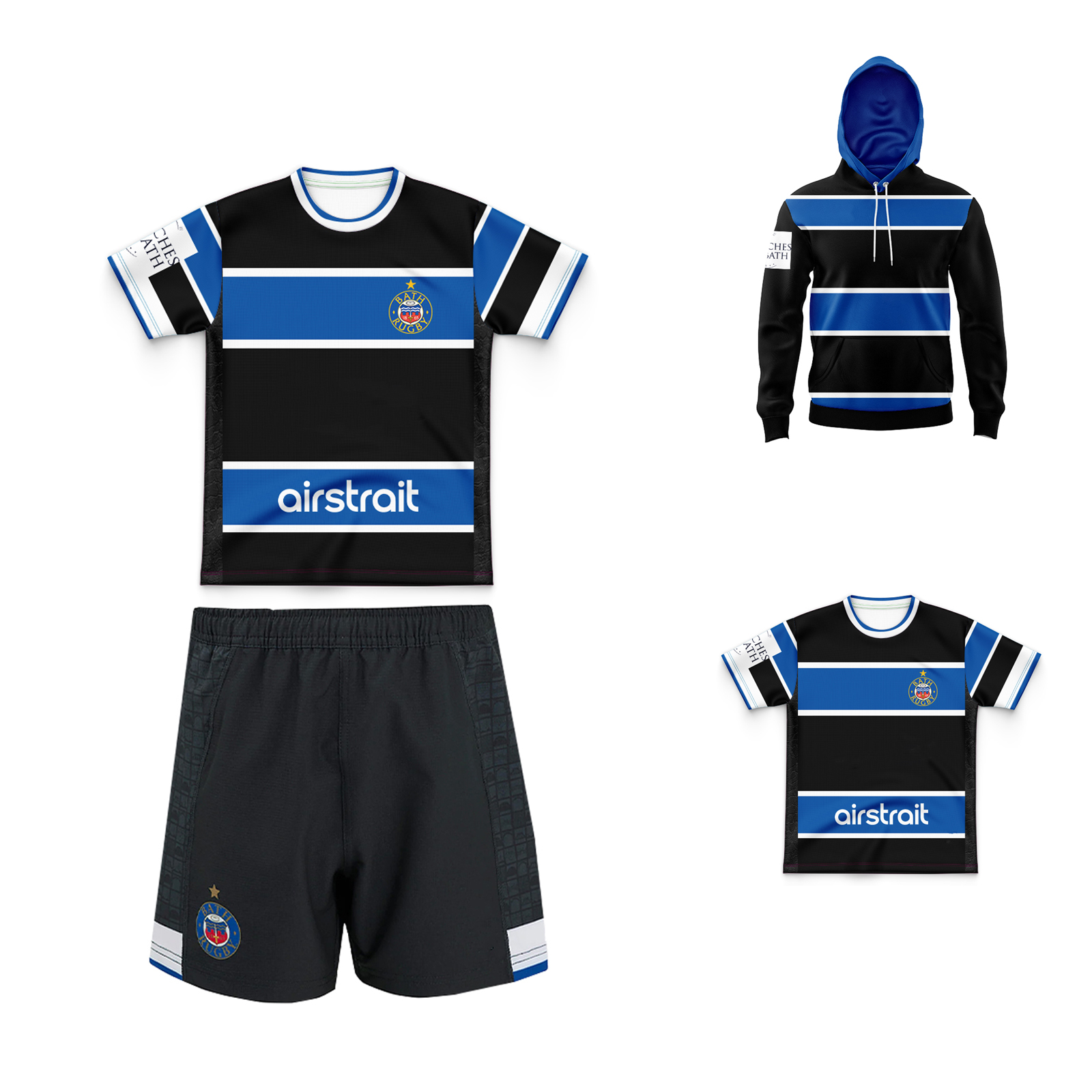 2024/25 Bath Kids Home Jersey Hoodies Childrens Sets