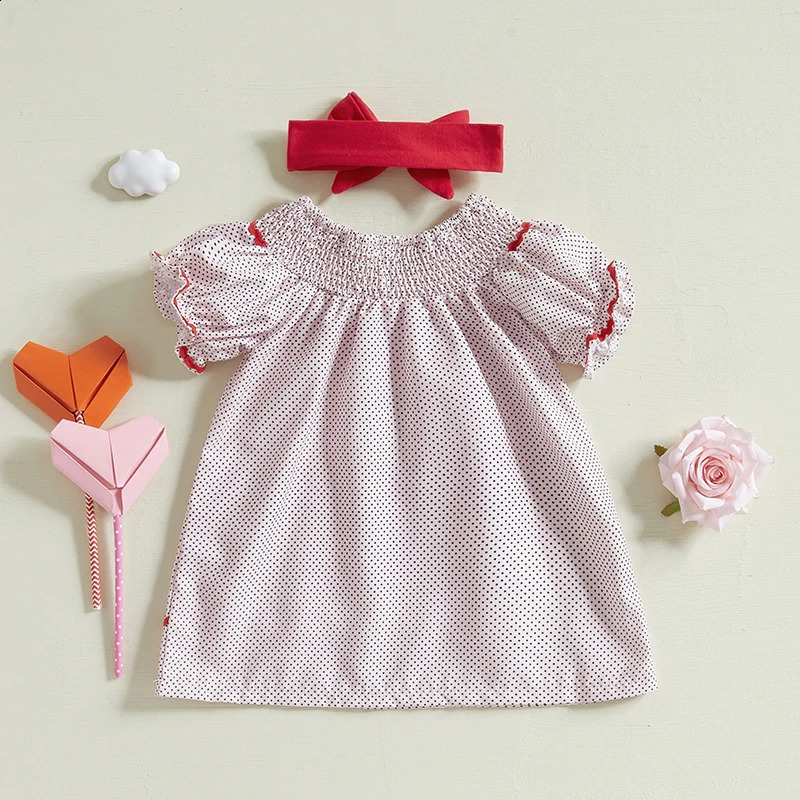 Toddler Girl Outfit Sleeveless Floral Print Dress with Matching Bow Headband Summer Clothes Set for Baby Girls 250117