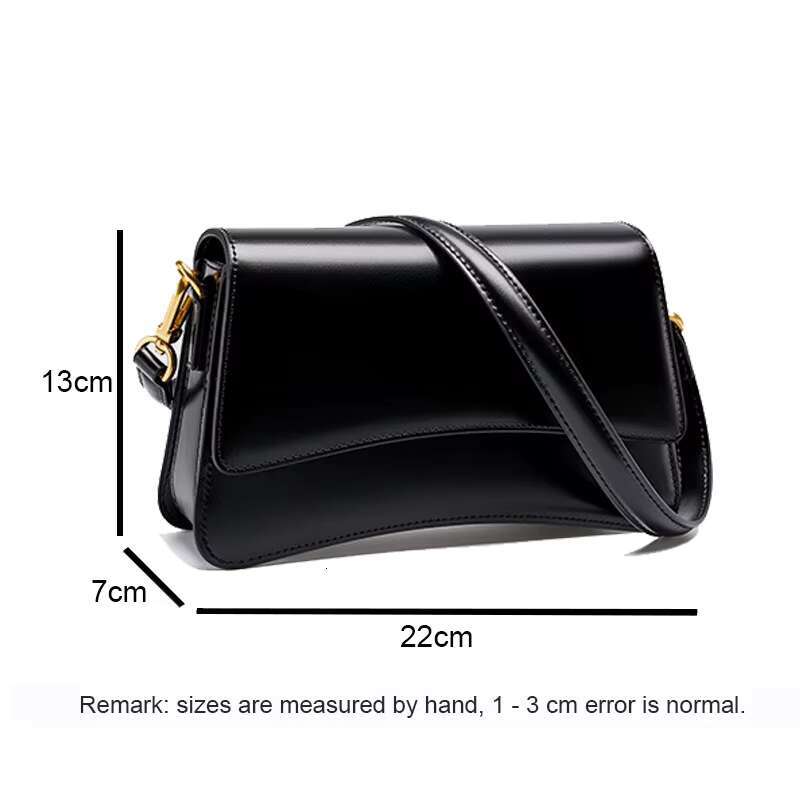 New Women's Single Shoulder Crossbody Lady Cowhide Split Leather Handbag Fashionable And High Quality Underarm Messenger Bag