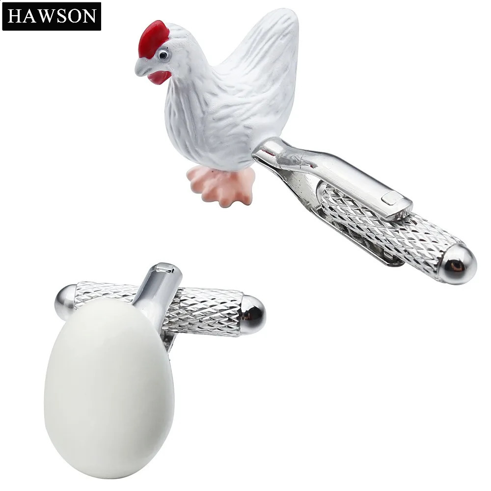 Hansen Mens Shirt Jewelry Fun Hen and Egg Cufflinks Boy Animal Cufflinks 250110