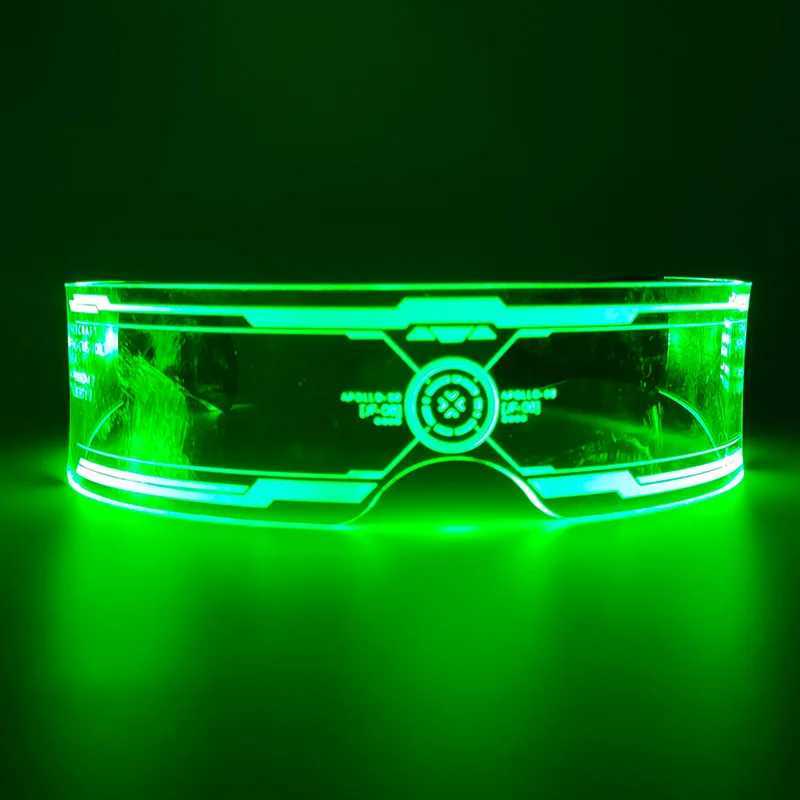 Cool LED Glasses Shining Sunglasses Cyberpunk Shining Party Glasses Rave Neon Mask Toys Vocal Music Concert Decoration Glasses DJ T250122