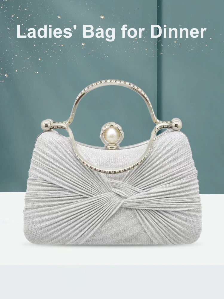 Fashion Elegant Women Beaded Pearl Evening Clutch Bags Sparkling Strass Party Handbag Dinner Wedding Purses 250122