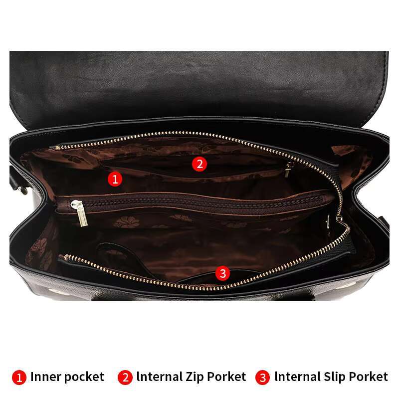 Aidrani New Women's Handbag Made Of High Quality Cowhide, Leopard Pattern Design, Large Capacity Portable Briefcase