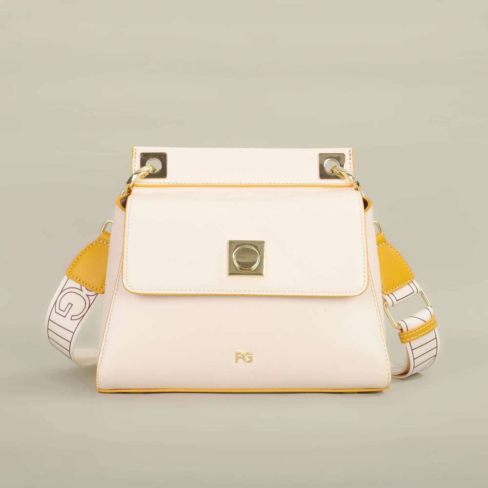 PATSY PG G Women's Crossbody Bag Pure Color Simple Woven Design Suction Buckle Flap Backpack