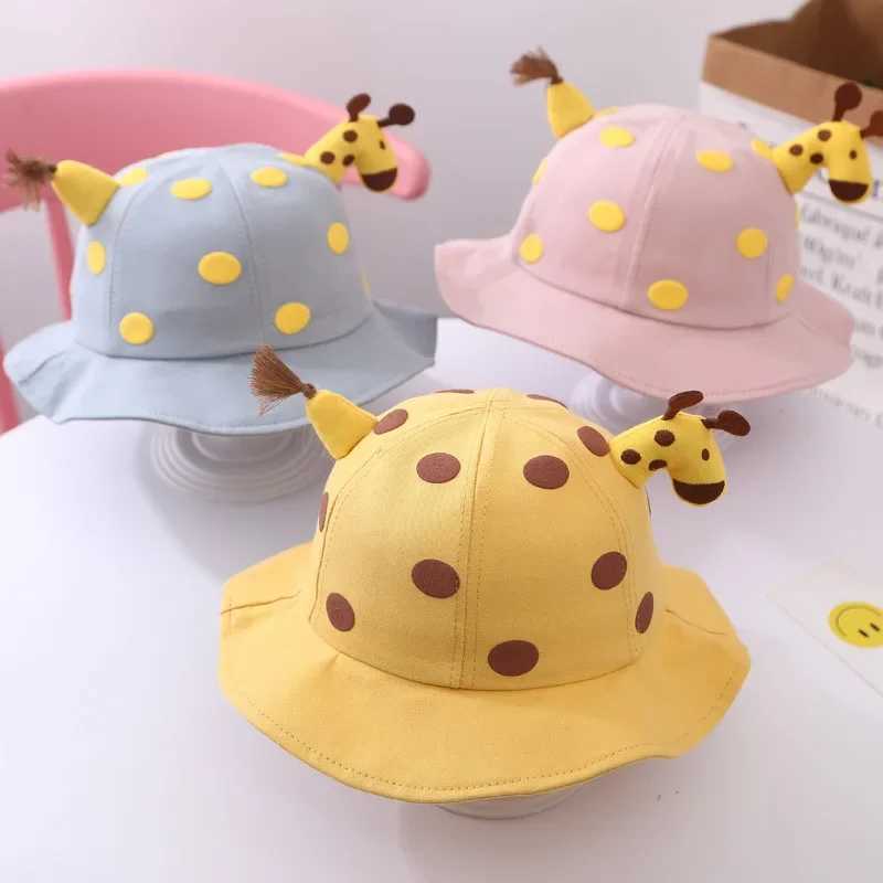 Cotton Spring Autumn Printed Baby Bucket Hat Soft Girl Outdoor Boy Casual Panama Sun Hat Summer Baby Fishermans Hat M250121