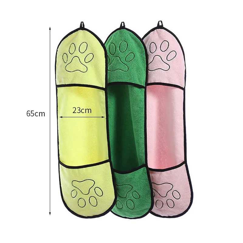 Pet towels quick drying dog towels bath towels soft fiber absorbents cat towels convenient pet cleaning towels pet accessories M250118